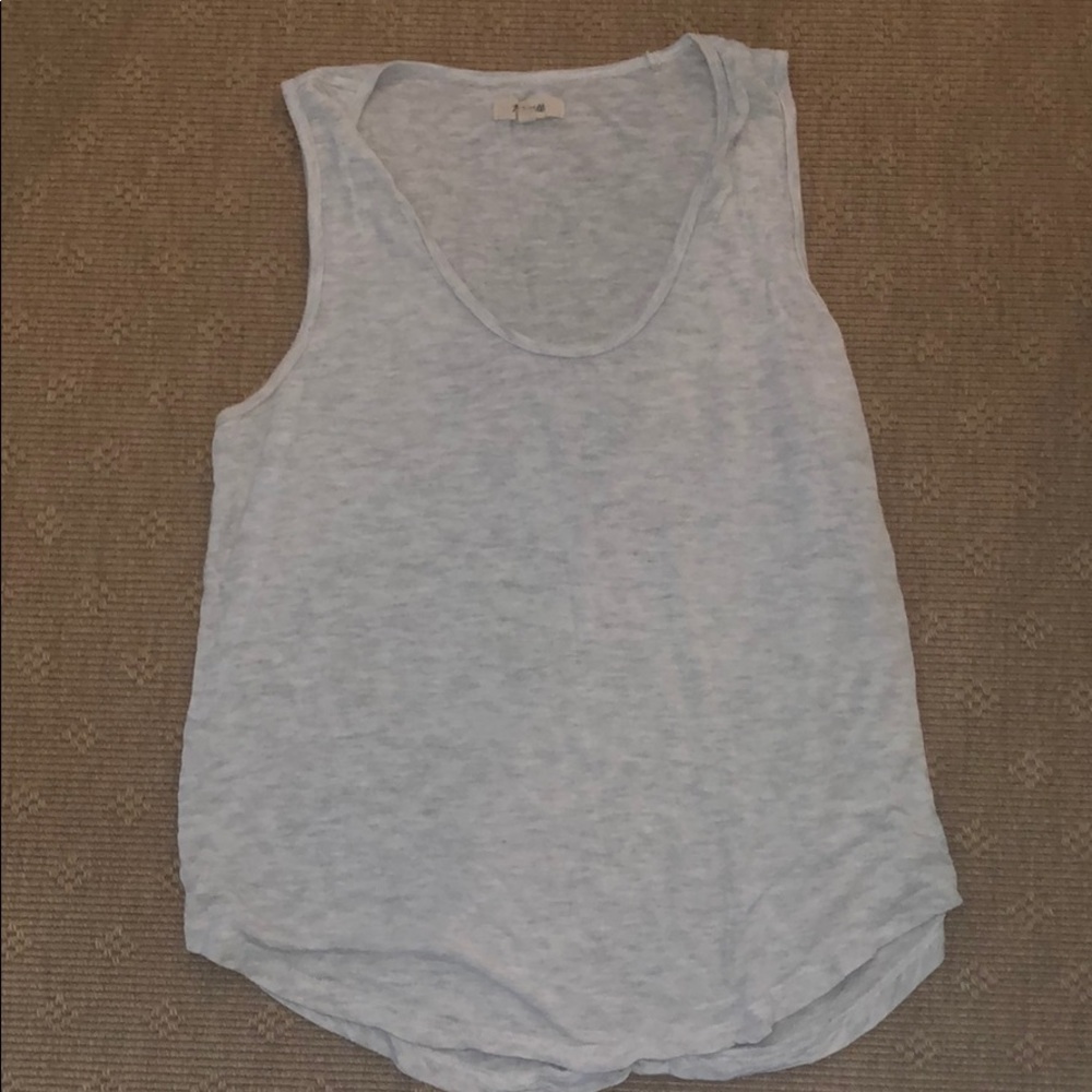 Madewell grey scoop neck tank top